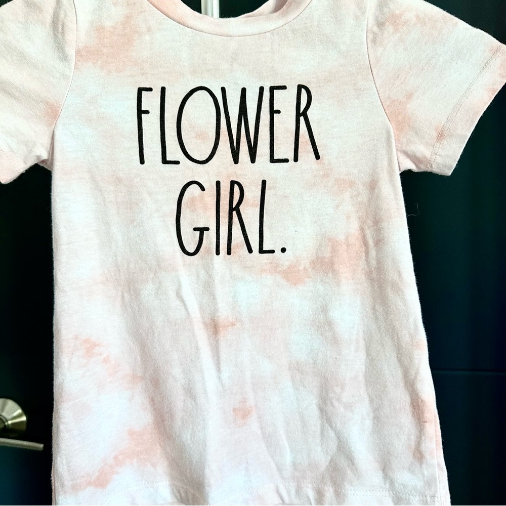 Flower Girl Kids T-Shirt - Pink Rae Dunn 4T